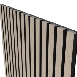 Акустическая реечная панель Cosca шпон Дуб Латте бежевый 1200 мм