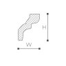 WT9 карниз Wallstyl NMC 50х40х2000 мм на Otdelka1.ru