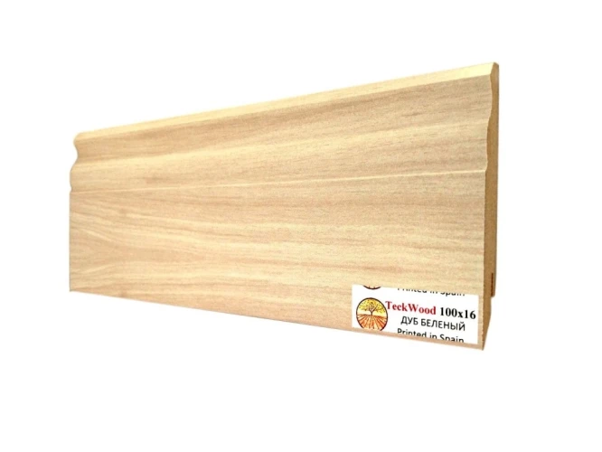 Плинтус МДФ Теквуд / Teckwood 100 мм Дуб беленый на Otdelka1.ru