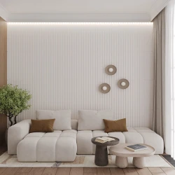 Стеновая панель Evrowood MSP04 белая матовая для светлых интерьеров