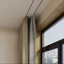 Теневой потолочный профиль для штор Laconistiq Gardina Черный Муар