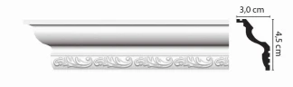 Плинтус потолочный с орнаментом Decomaster D148B на otdelka1.ru