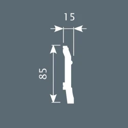 Плинтус Cosca PX020 85х15 экополимер