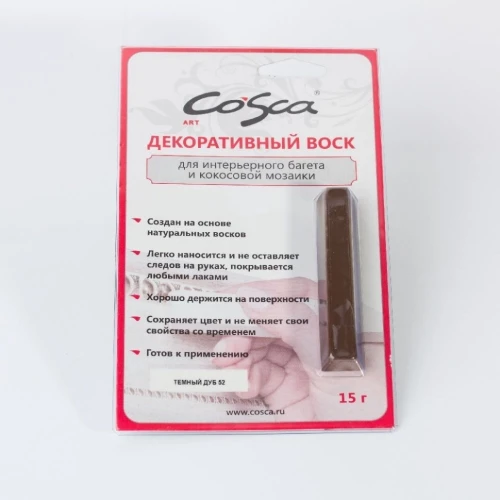 Воск мягкий Cosca в блистере темный дуб 52 на otdelka1.ru