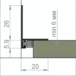 Микро плинтус L образный Evrowood DA04B Черный анодированный