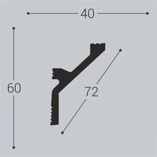 Карниз bello deco XPS К12 60x40 на Otdelka1.ru