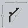 Карниз bello deco XPS К12 60x40 на Otdelka1.ru