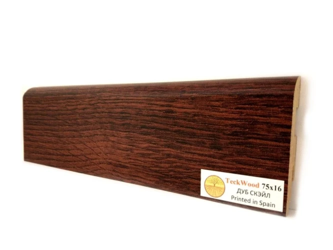 Плинтус МДФ Теквуд / Teckwood 75мм дуб скэйл на Otdelka1.ru