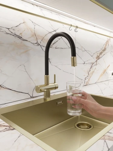 Смеситель EMAR ЕС-3015 PVD Matt Gold на Otdelka1.ru