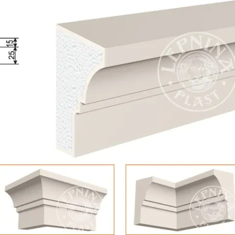 Фасадный карниз LepninaPlast КВ-210/1 на otdelka1.ru