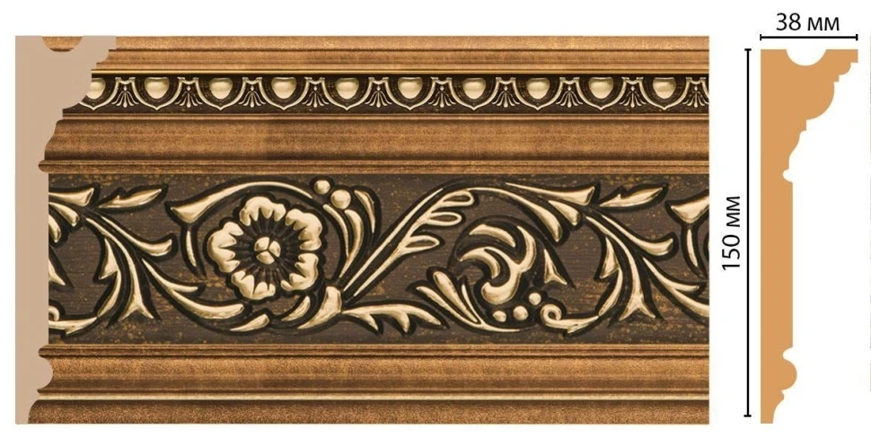 Карниз потолочный Decomaster D214-57 на otdelka1.ru