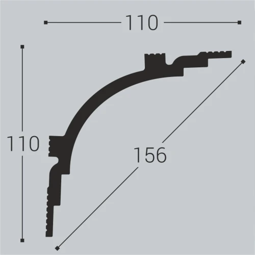 Карниз bello deco XPS К14 110x110 на Otdelka1.ru