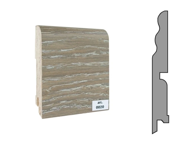 Плинтус шпонированный Finitura Dekor 120x15 №020 на Otdelka1.ru