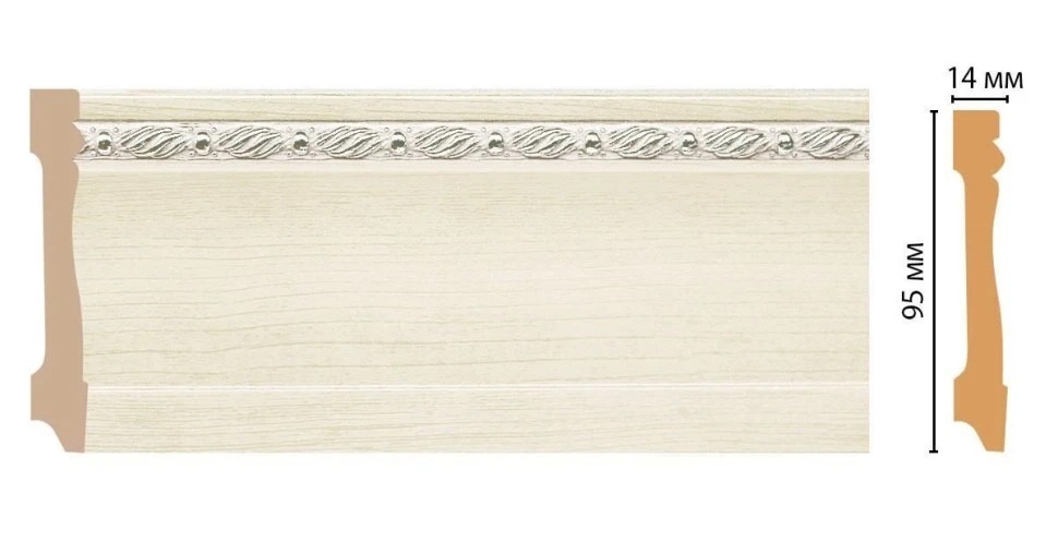 Плинтус напольный Decomaster 195-15 на otdelka1.ru