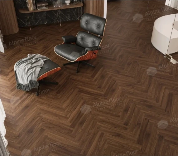 Ламинат Альпайн флор / Alpine floor Herringbone 12 LF105-12 Орех Трентино на otdelka1.ru