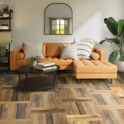 Кварц-виниловый ламинат Respect Floor Венгерская елка 2306 Дуб Амбарный