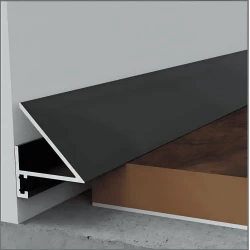 Микро плинтус Evrowood DA05B Черный анодированный