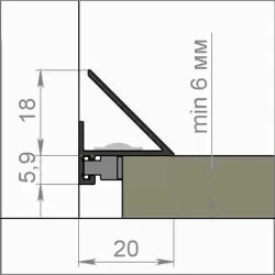 Микро плинтус Evrowood DA05B Черный анодированный