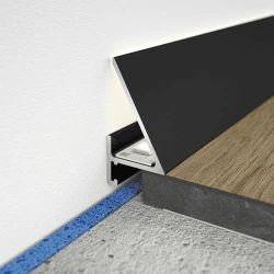 Микро плинтус Evrowood DA05B Черный анодированный