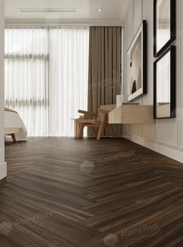 Ламинат Альпайн флор / Alpine floor Herringbone 12 LF105-13 Орех Сицилия на otdelka1.ru