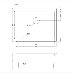 Мойка для кухни EMAR EMQ-1555.P Оникс