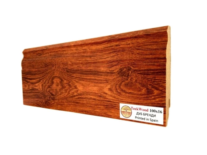 Плинтус МДФ Теквуд / Teckwood 100 мм Дуб Бренди на otdelka1.ru