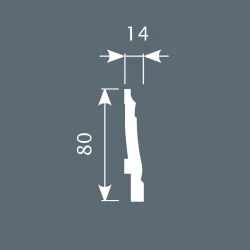 Плинтус Cosca PX024 80х14 экополимер