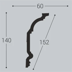 Карниз Bello Deco XPS К2 140x60