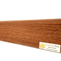 Плинтус МДФ Теквуд / Teckwood 75мм дуб табак