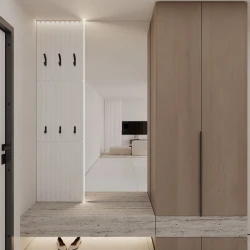 Вешалка настенная Evrowood VMS04 белая на белом