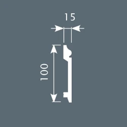 Плинтус Cosca PX026 100х15 экополимер