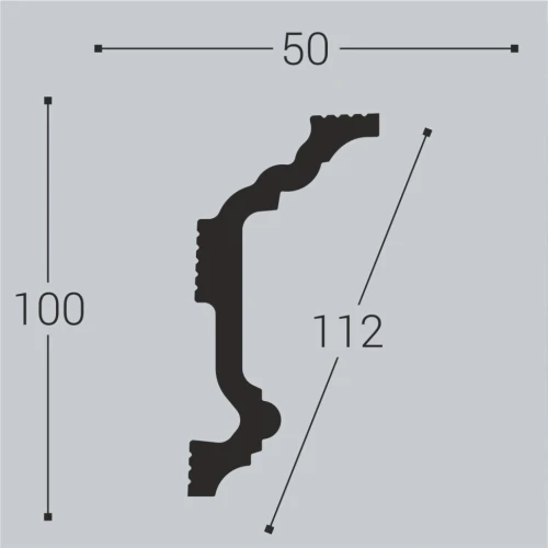 Карниз bello deco XPS К4 100x50 на Otdelka1.ru
