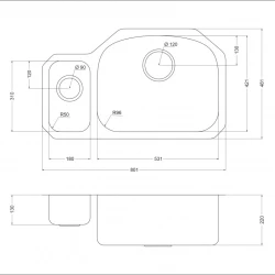 Мойка для кухни Oulin OL-U601