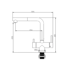 Смеситель для кухни EMAR ЕС-7017 Сатин