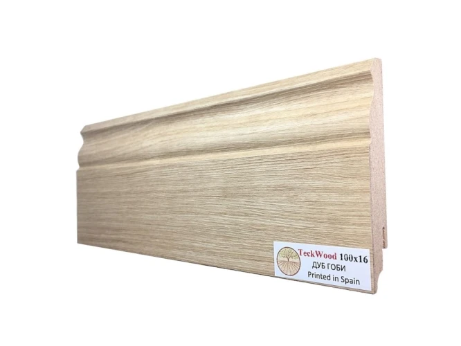 Плинтус МДФ Теквуд / Teckwood 100 мм Дуб Гоби на Otdelka1.ru