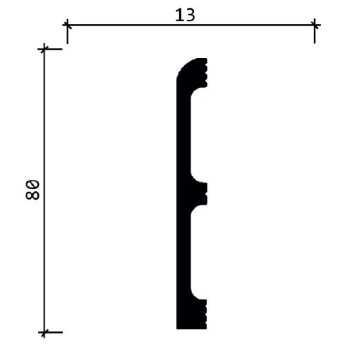Плинтус полимерный Decor Dizayn 706-90SH на otdelka1.ru