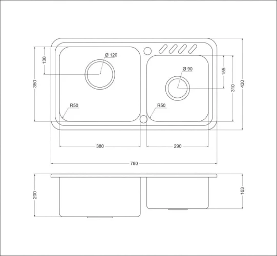 Мойка для кухни Oulin OL-Н9903 на otdelka1.ru