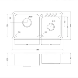 Мойка для кухни Oulin OL-Н9903