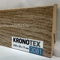 Плинтус МДФ Кронотекс / Kronotex 3081 Дуб эверест серебро