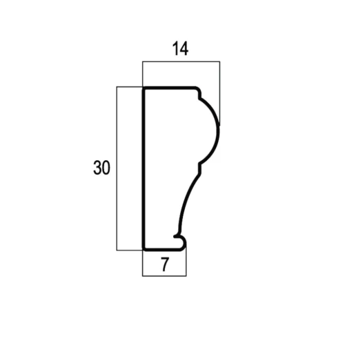 Молдинг Cosca 30 дуб беленый 157-6 на otdelka1.ru