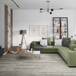 Кварц-виниловая плитка Damy Floor Family клеевая Дуб Рустикальный Cерый