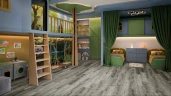 Кварц-виниловая плитка Damy Floor Family клеевая Дуб Рустикальный Cерый на otdelka1.ru