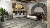 Кварц-виниловая плитка Damy Floor Family клеевая Дуб Рустикальный Cерый на otdelka1.ru