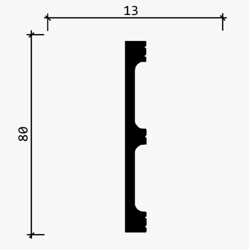 Плинтус Decor Dizayn 708-80SH на Otdelka1.ru