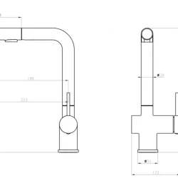 Смеситель для кухонной мойки EMAR EC-7020 Сатин