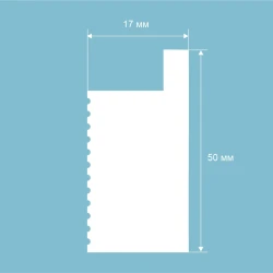 Молдинг финишный Cosca MF003 50х17 2800мм Экополимер