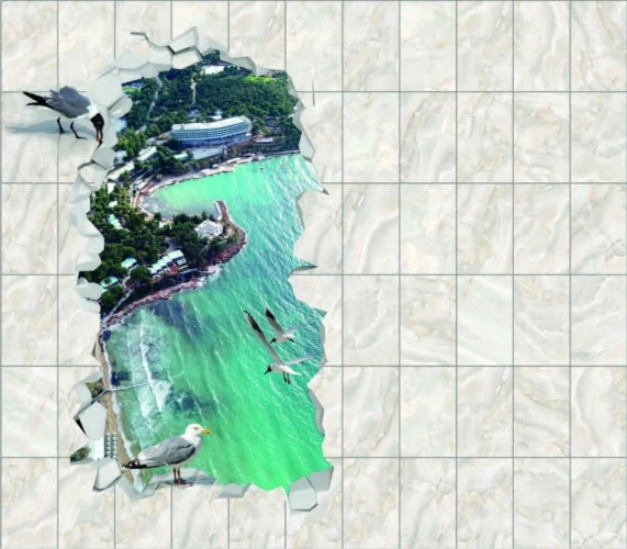 Виниловый ламинат Novita Дизайнерские 3D полы Чайки на otdelka1.ru