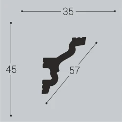 Карниз Bello Deco XPS К7 45x35