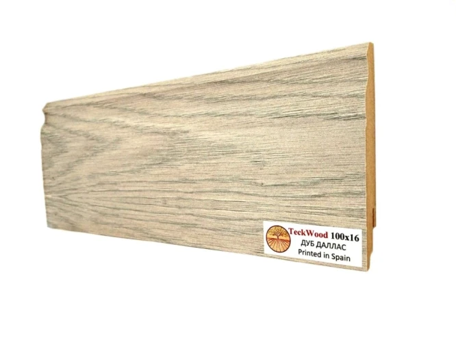 Плинтус МДФ Теквуд / Teckwood 100 мм Дуб Даллас на Otdelka1.ru
