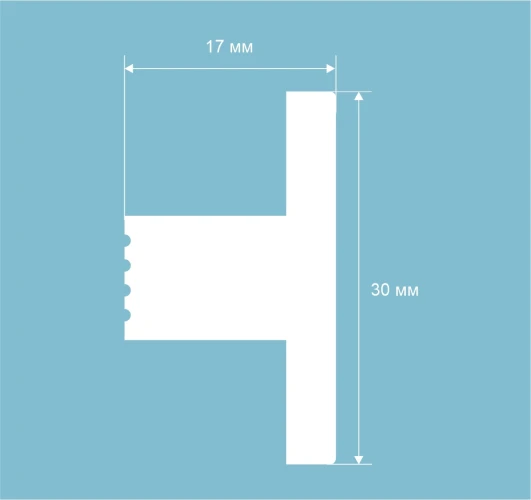 Молдинг финишный Cosca MF004 30х17 2800мм Экополимер на otdelka1.ru